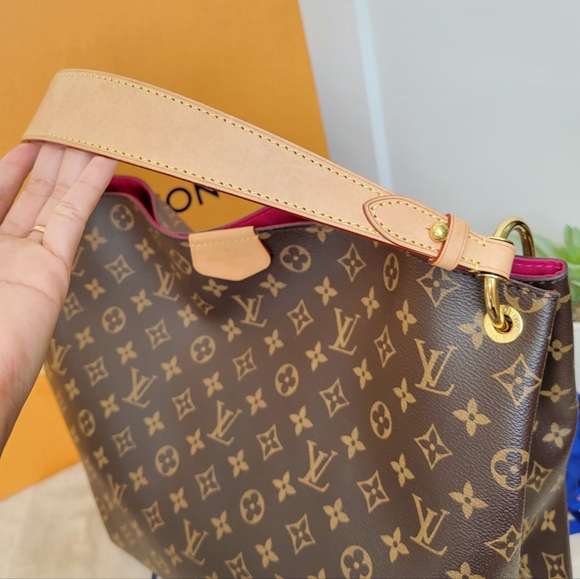 💕BEAUTIFUL Authentic Louis Vuitton Graceful Mm Monogram "PEONY Interior" - Picture 4 of 16